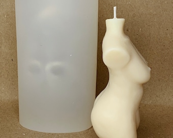 Curvy 3D Body Candle Mold - Women's Torso | Food-Grade Silicone | Handmade Soap Mold