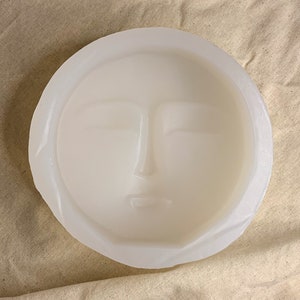 Moule en silicone visage de lune très recherché pour bougies, résine, sculptures - Nouveau design