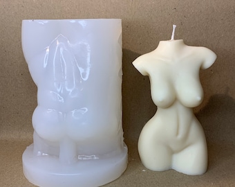 Large 3D Women's Body Candle Mold (13cm/15cm) - Food-Grade Silicone - Handmade Soap Mould