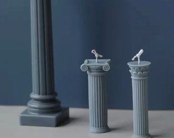 Nuevo diseño/Molde de silicona de columna romana para velas, resina, esculturas