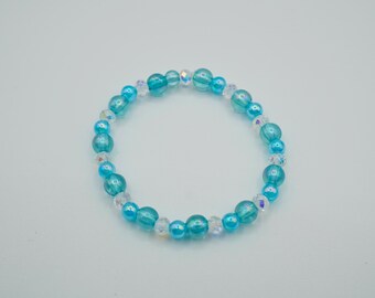 Big Iridescent Light Blue Bracelet