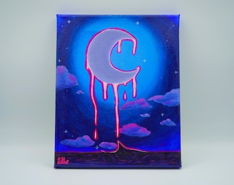 Surrealistic Moon Painting - AVAILABLE FOR COMMISSION