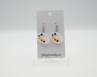 Artist Painter Paint Palette Earrings