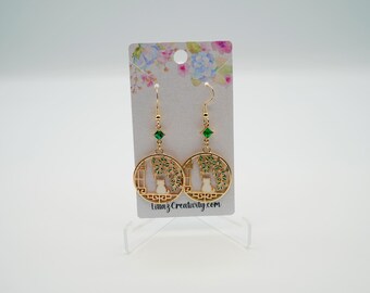 Floral Cat Earrings