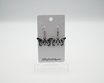 Butterfly Skull Punk Earrings