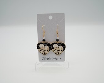 Heart Skull Earrings - Halloween