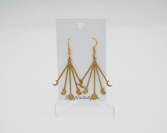 Golden Moon Phases Earrings