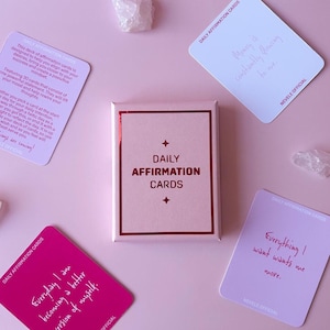 Mini cartes d'affirmation quotidiennes avec 30 cartes, cartes sur papier glacé d'encouragement pour l'amour de soi et la motivation, un petit cadeau d'autonomisation