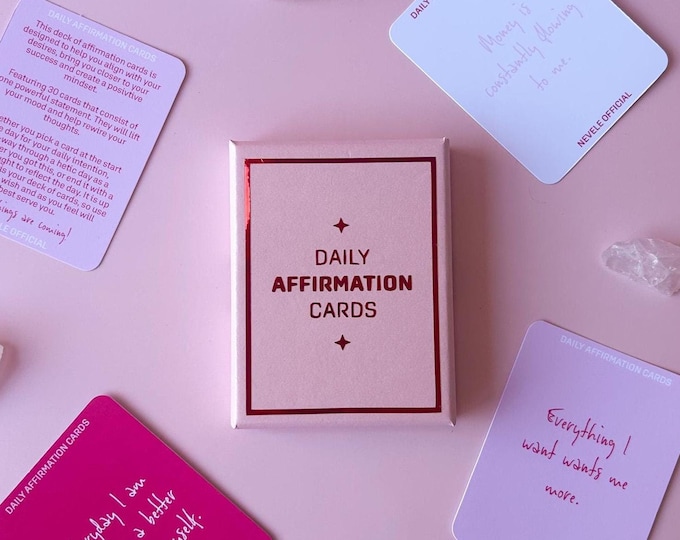 Mini Daily Affirmation Cards With 30 Cards, Glossy Cards Of Encouragement For Self Love And Motivation, A Small Gift Of Empowerment