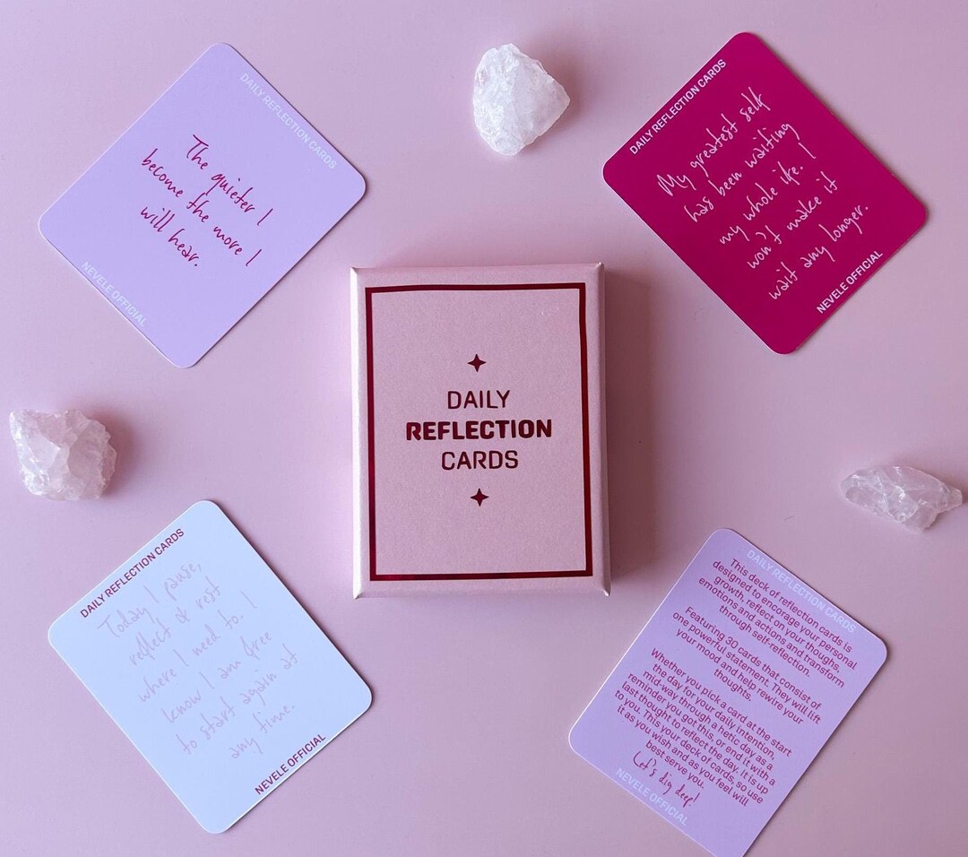 Mini Daily Reflection Cards With 30 Cards, Glossy Cards of ...