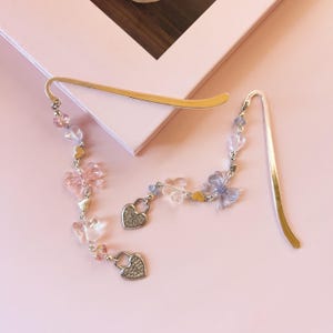 Beaded Romance Bookmark For A Romantic Book Lover, Journal Accessory Gift
