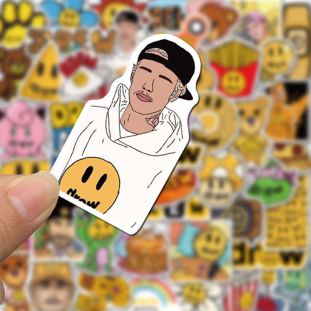 Hmwy-50pcs Justin Bieber Cartoon Waterproof Stickers For Car Phone