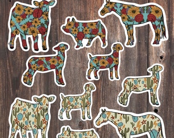 Patterned Livestock Waterproof Stickers