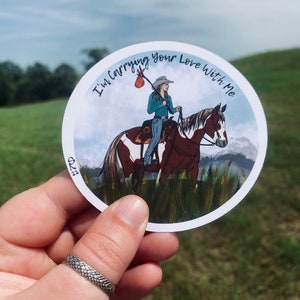 Reizen Cowgirl Waterdichte Sticker