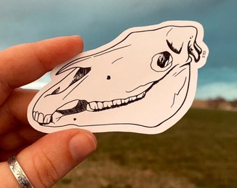 Horse Skull Matte Waterproof Sticker