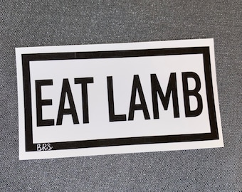 Eat Lamb Waterproof Sticker