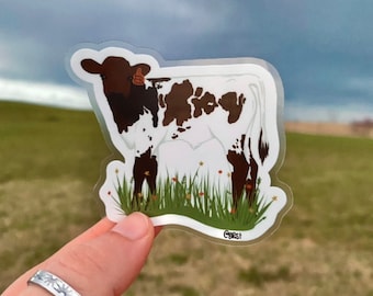 Steer Calf Clear Waterproof Sticker