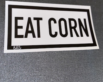 Eat Corn Waterproof Sticker