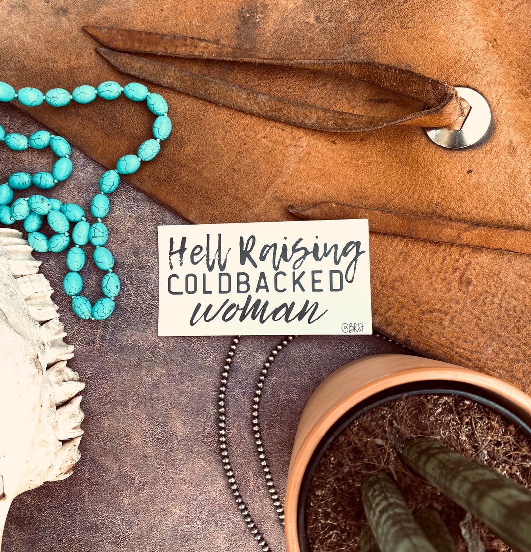 Hell Rasing Coldbacked Woman Waterproof Sticker - Etsy