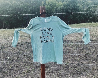 Long Live Family Farms Dusty Green Long Sleeve T-Shirt