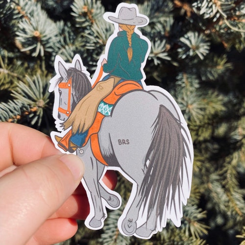 Lone Rider Waterproof Sticker | Etsy