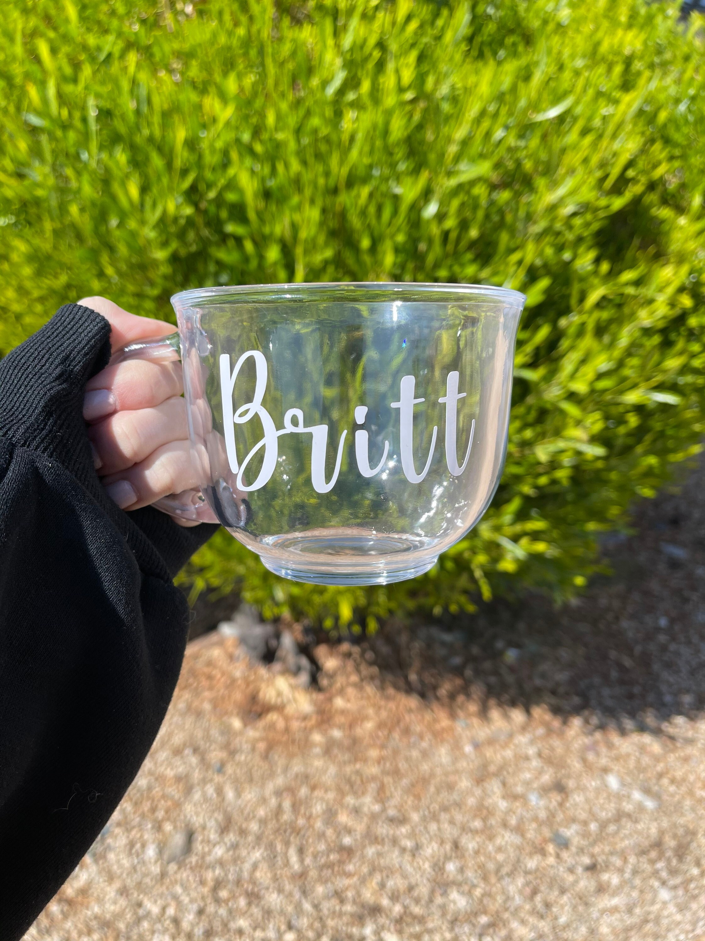 Personalized Glass Coffee Mug Customized Coffee Cup Gifts Etsy