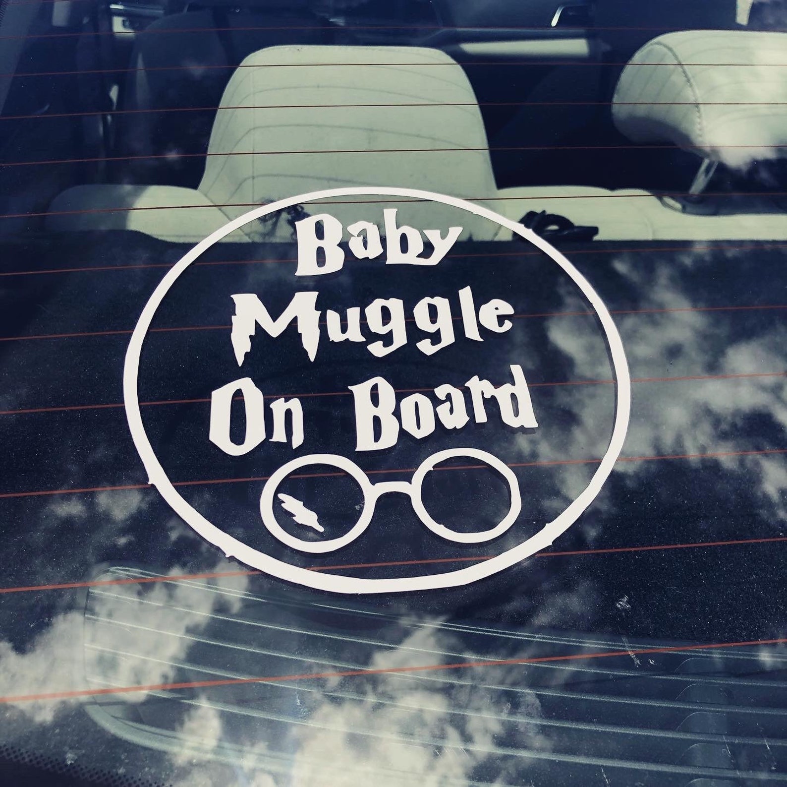Baby Muggle On Board Car Decal Harry Potter Car Decal Mom Etsy