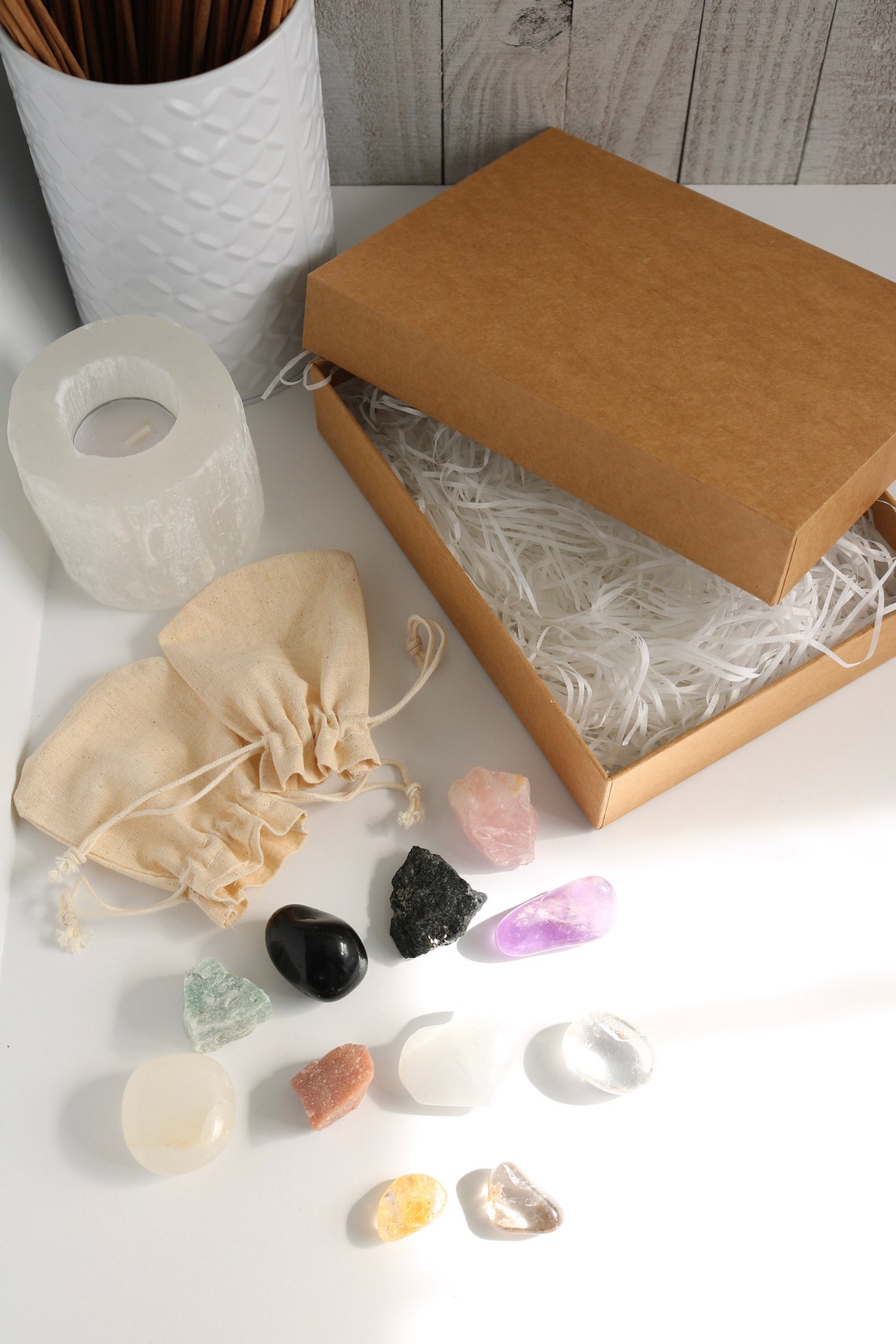 Crystal Gift Box 11 crystals for healing and manifestation Etsy