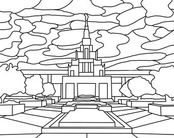 Phoenix Arizona Temple Coloring Page