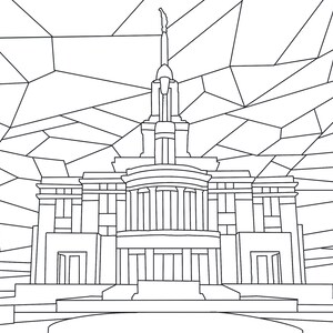 Payson Utah Temple Coloring Page