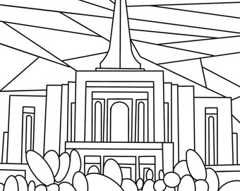 Gilbert Arizona Temple Coloring Page