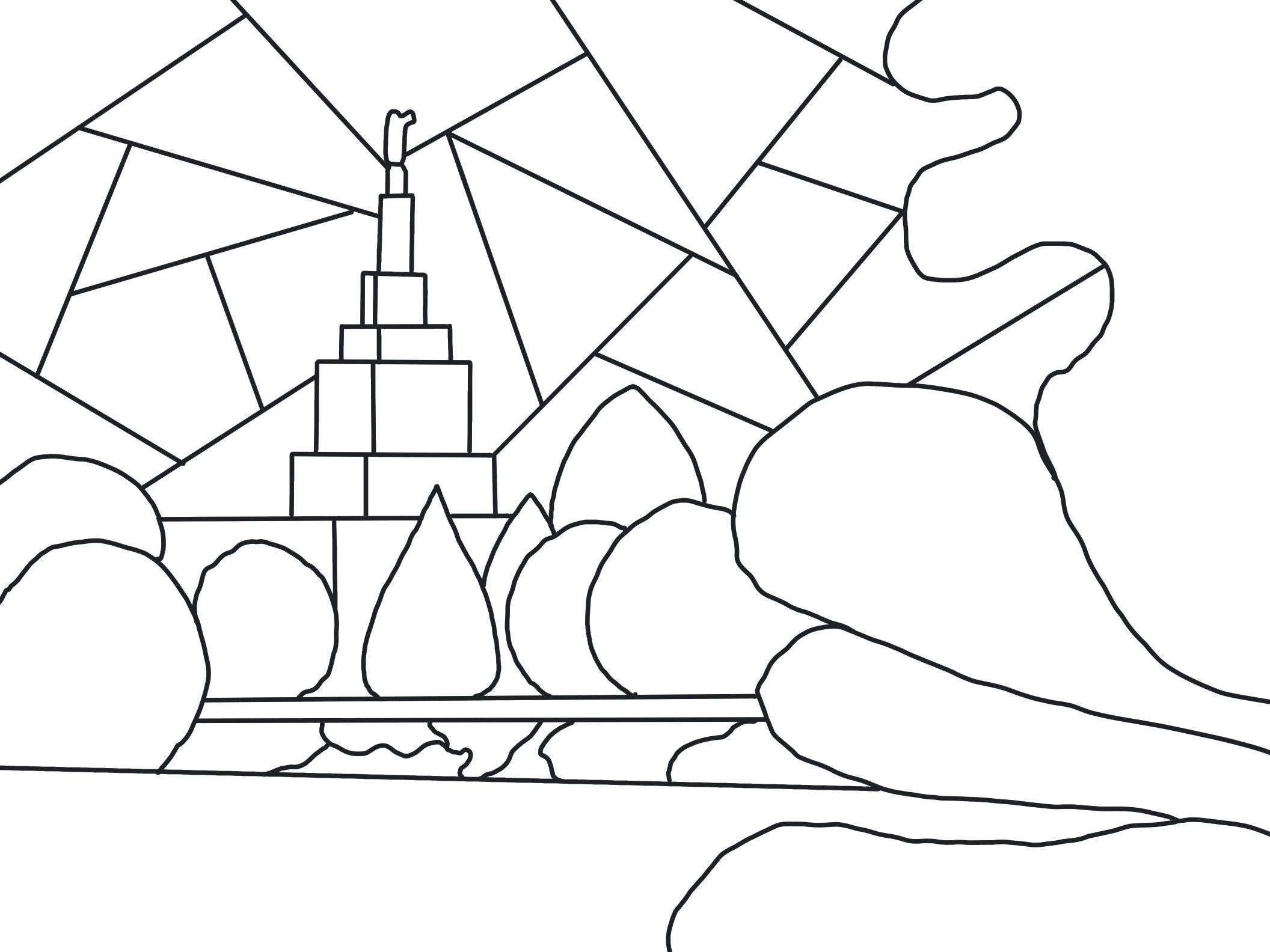 Idaho Falls Temple Coloring Page
