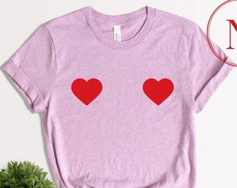 Heart Nipple Tshirt - Etsy