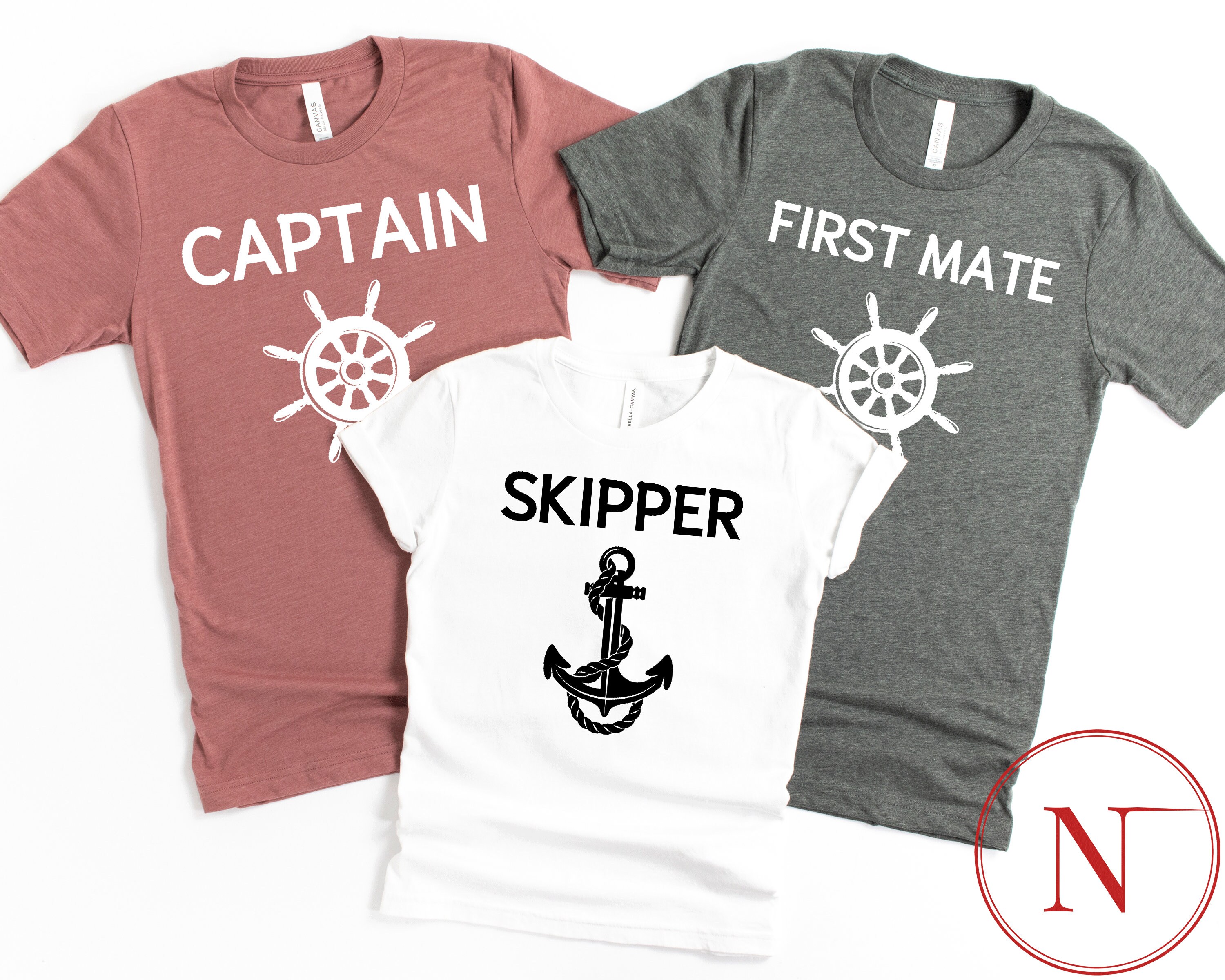 Captain First Mate and Skipper Boating Crew Family Matching Etsy