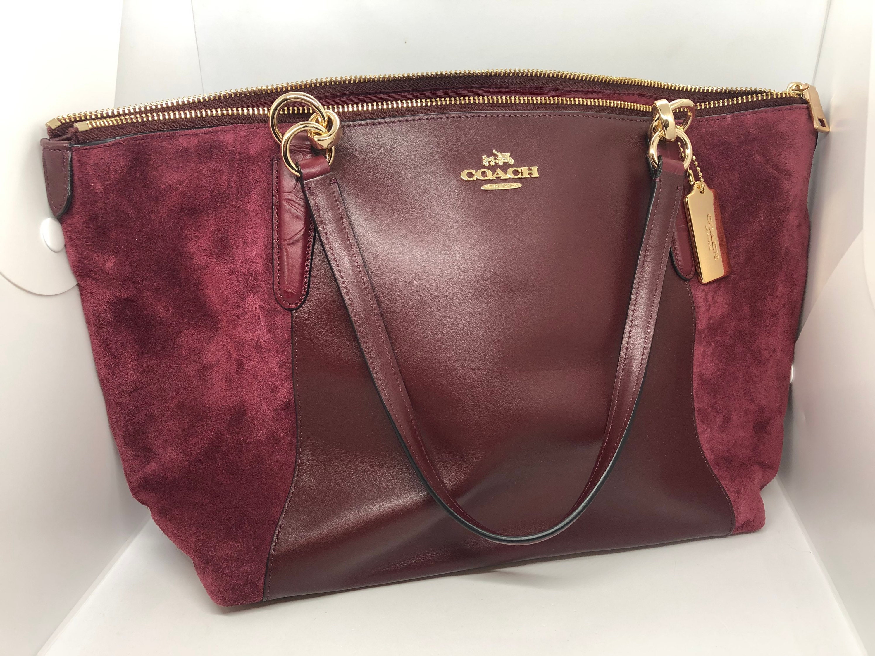 DEFECT] Coach Signature Debossed Mini Sierra Satchel in Oxblood