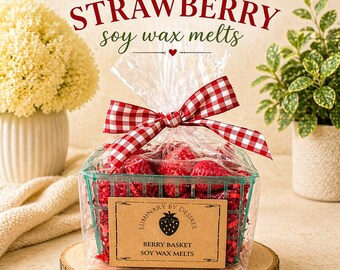 Pastillas de cera de soja con aroma a fresa