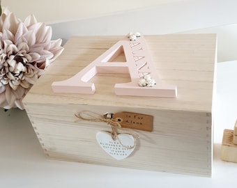 Personalised Memory Box, Baby keepsake box, Children's Memory/Keepsake box, wooden box, Personalisation Children's wooden box