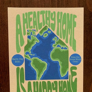 Healthy Home Earth Day 2021 digitale print