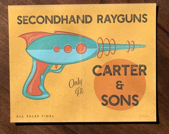 Retro Sci-Fi Raygun Digital Print