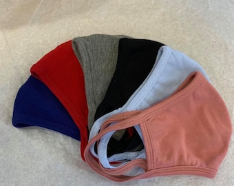 Adult cotton Face Masks/ Made in USA Mask/Unisex Cotton Face Mask Washable & Reusable Face Mask, Breathable Face Mask/Double layered Mask