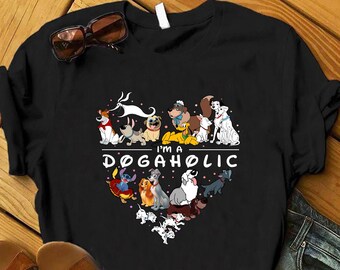 T-Shirt DOGAHOLIC Hund Hunde Dogs Comic Bulldogge Dackel Spruch Siviwonder