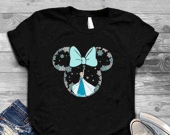 Koszulka Disney Frozen 2, słodka koszulka Disney Elsa, koszulka Minnie Ears Elsa, koszulka Disneyland Gift, koszulka Elsa Lover, dziecięca koszulka Disney Elsa -O78