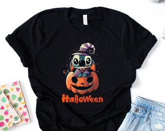 Stitch Disney Halloween shirts, Cute Stitch Pumpkin sweatshirt, Family Matching Halloween Tee-Kids Halloween tee, Treat or Trick Shirt-36