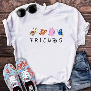 Finding Nemo Disney Friends T-Shirt, Animal Ocean Shirt, Friends Shirt, Disney World Shirt, Friends Nemo, Dory, Squirt, Pearl shirt-03