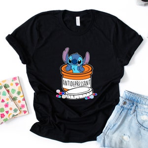 Antidepressivum Disney Stitch Shirt, Funny Stitch Shirt, Disney Stitch Tee, Women&#39;s Disney Unisex Shirt, Animal Lover Stitch shirts-252