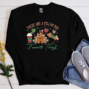 There Are A Few Of My Favorite Things Disney Christmas Shirt- Disney Castle Coffee Mickey Shirts-Family Christmas Gift Shirt- Kids Tee-S90