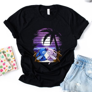 Disney World Stitch Shirt, Lilo Shirt, Disneyland Vacation Shirt ,Family Beach Shirts ,Disney Matching shirts-Couple Disney Unisex Tee-329