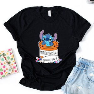 Antidepressivum Disney Stitch Shirt, Funny Stitch Shirt, Disney Stitch Tee, Women&#39;s Disney Unisex Shirt, Animal Lover Stitch shirts-252