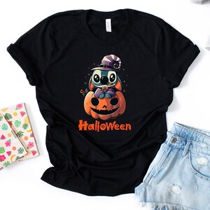 Stitch Disney Halloween shirts, Cute Stitch Pumpkin sweatshirt, Family Matching Halloween Tee-Kids Halloween tee, Treat or Trick Shirt-36