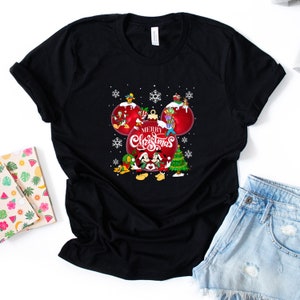 Mickey Christmas Ball Shirt-Disneyland Christmas 2022 Shirts-Family Christmas Shirts-Mickey And Friends Christmas-Kids Christmas Shirt-O37